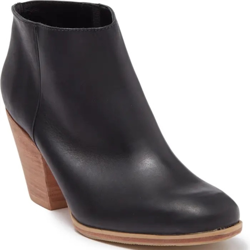 Rachel Comey black bootie with wooden heel as 7